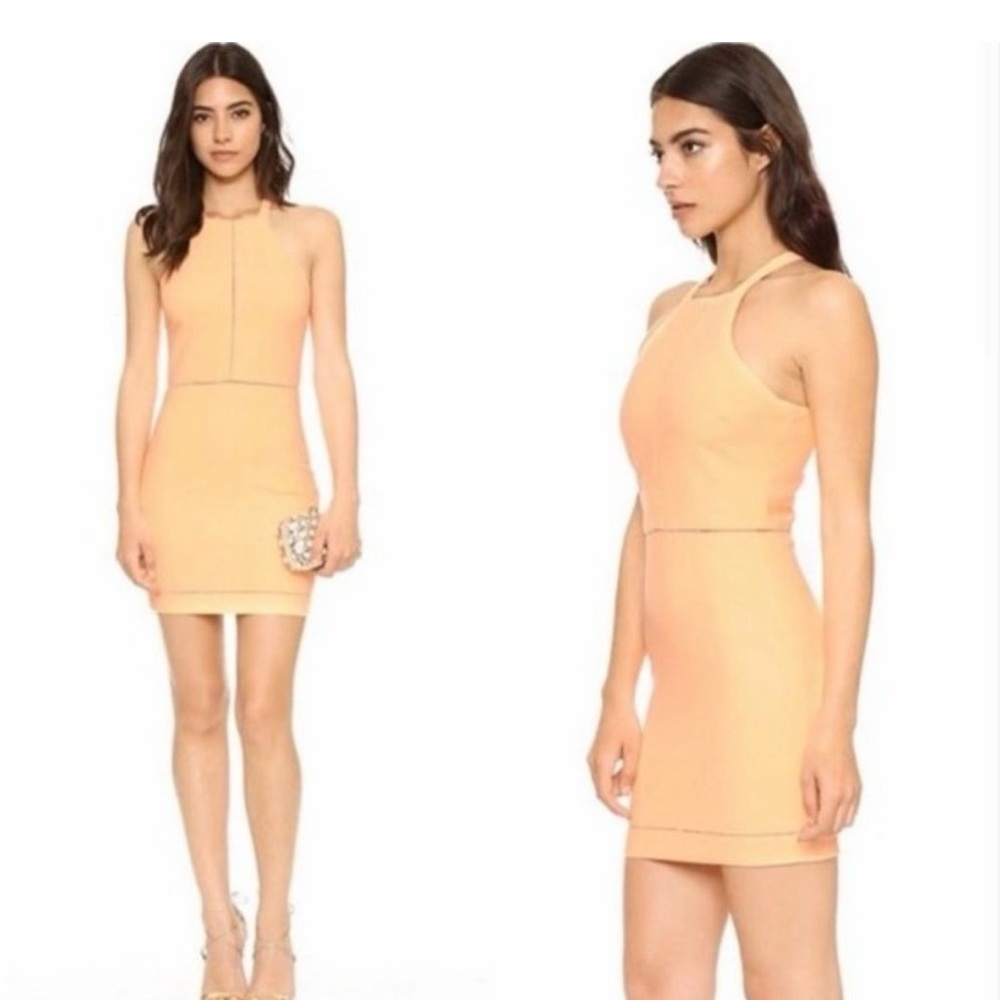 NWT Elizabeth and James Peach Reeves Pointelle-trimmed Chic Mini Dress. Size 0. - Picture 2 of 8